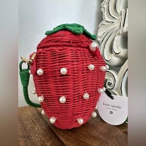 Kate Spade Strawberry Wicker Bag